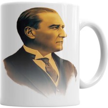 Humuts Mustafa Kemal Atatürk  4 Kupa Bardak Porselen