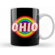 Humuts Ohio State Flag Gift   Vintage Retro Rainbow Style Kupa Bardak Porselen