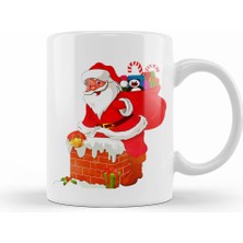 Humuts Yılbaşı Yeni Yıl Konseptli Noel Baba 01 Kupa Bardak Porselen