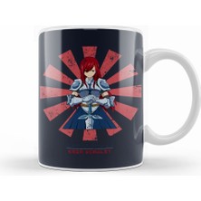 Humuts Erza Scarlet Retro Japanese Fairy Tail Kupa Bardak Porselen