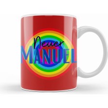 Humuts Manuel Neuer   Vintage Retro Rainbow Style Kupa Bardak Porselen