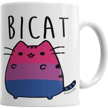 Humuts Bıcat Kedi Kupa Bardak Porselen