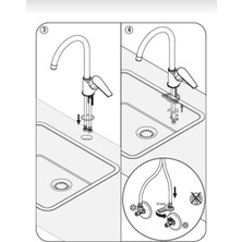 ECSA Siyah Gold Lüx Banyo Lavabo Prime Kalite Musluk Batarya Çeşme Oynar Başlıklı