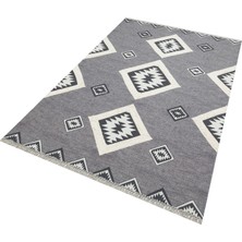 Rugs Modern Rustik 4002 Gri Iskandinav Stil Kilim