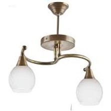 Mylights Retro Eskitme Ikili Opal Camlı Avize