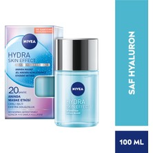 NIVEA Hydra Skin Effect 20 Saniyede Anında Yüz Maskesi 100ml; Saf Hyaluron; 72 Saat Nemlendirme; Dolgun Cilt; Likit Maske