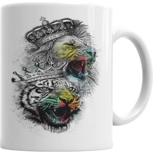 Humuts Kral Aslan Kaplan  Kupa Bardak Porselen