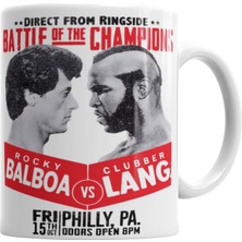 Humuts Rocky Balboa ve Clubber Lang Kupa Bardak Porselen