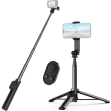 Telesin Gopro Aksiyon Kameraları Için Vlog Uzaktan Kumandalı Selfie Çubuğu + Tripod ( Gopro HERO10 / Hero9 / Hero8 / Max / Telefon )