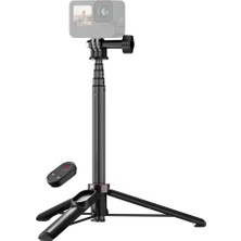 Telesin Gopro Aksiyon Kameraları Için Vlog Uzaktan Kumandalı Selfie Çubuğu + Tripod ( Gopro HERO10 / Hero9 / Hero8 / Max / Telefon )