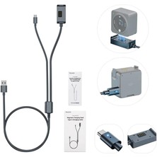 Telesın Djı Action 2 Manyetik Şarj Istasyonu USB To Type-C Şarj Kablosu 2 In 1 ( 65 cm )