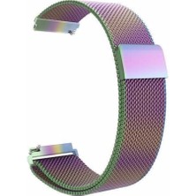 Markacase Samsung Gear S2 Classic Için Metal Mıknatıslı Milanese Kordon Gökkuşağı