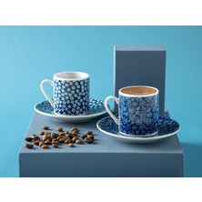 English Home Rayne Porselen 2'li Kahve Fincan Takımı 80 ml Lacivert