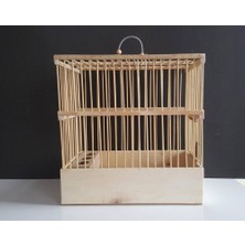 Ahşap Bambu Kafes 28 x 26 x 17 cm