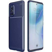 MobaxAksesuar Huawei Nova 8i Kılıf Karbon Silikon Case Kapak
