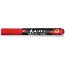 Adel Permanent Markör Kalem 2-2.5 mm Yuvarlak Uçlu Kırmızı  (12 Li Kutu)