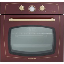 Silverline Rustik Bordo Ankastre Set RS5322-RS6235-2238 Retro