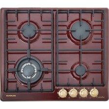 Silverline Rustik Bordo Ankastre Set RS5322-RS6235-2238 Retro