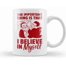 Humuts Yılbaşı Yeni Yıl Konseptli Believe In Santa Clause Christmas Kupa Bardak Porselen