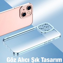 Ally Fashion Series iPhone 13 Mini 5.4inç Kılıf Renkli Kenar Lazer Çerçeveli Silikon Kılıf