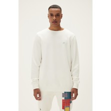 Bad Bear Geofox Beyaz Erkek Sweatshirt Düz Desenli L Beden Rahat Kesim Sezonluk