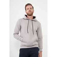 Çetinkaya Mentality 3035 3 Ip Kapşonlu Gri Sweatshirt