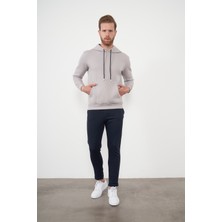 Çetinkaya Mentality 3035 3 Ip Kapşonlu Gri Sweatshirt