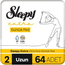 Sleepy Extra Ultra İnce Günlük Ped Uzun 64 Adet Ped