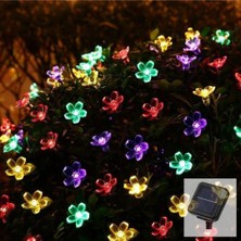 Solar 50 Ledli Çiçekli Rgb Bahçe Aydınlatma Dekorasyon Güneş Enerjili