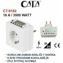 Berlin Shop Cata HLGCT9182 Dijital Zaman Saati, 3500 W, Beyaz