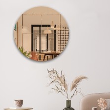 Decorita Ayna | Bronz Ayna | Kare Kanallı  | ÇAP60CM