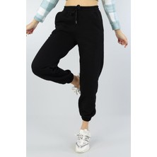 DAXİS Sportwear Company  Kadın Siyah Yüksek Belli Jogger Eşofman Altı