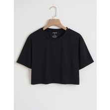 DAXİS Sportwear Company  Crop Siyah Tshirt