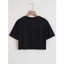 DAXİS Sportwear Company  Crop Siyah Tshirt