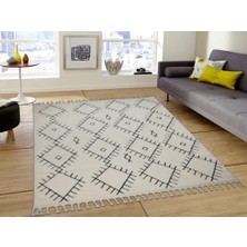Çeyiz Diyarı Life Antrasit Krem Dikdörtgen Halı 160X230CM
