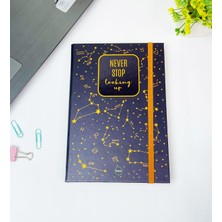 Giftmoda Yıldız Haritası Tasarımlı Lastikli Defter