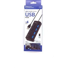 Acl Ahb-01 USB Hub 4xusb Usb.2.0 LED Desıgn USB Çoğaltıcı Switch