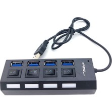 Acl Ahb-01 USB Hub 4xusb Usb.2.0 LED Desıgn USB Çoğaltıcı Switch