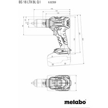 Metabo Bs 18 Ltx Bl Qı / 5.2 Çift Akülü Vidalama 18V 5.2AH