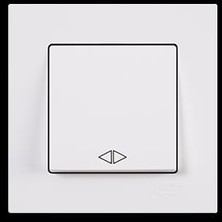 Günsan Elektrik Eqona Radius Neoline Permütatör (Ara Vavien), Beyaz (Mekanizme + Tuş Kapak), Çerçevesiz