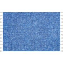 Rugs Modern Moroccan 9004 Alaçatı Mavisi Beyaz Püsküllü Bohomian ve Modern Kilim