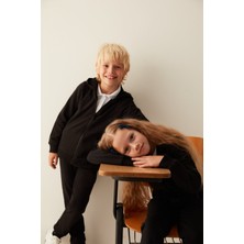 Penti Siyah Unisex Hoodie Sweatshirt