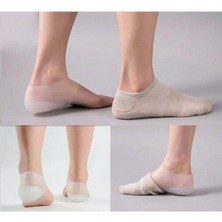 qosrix Silikon Topuk Çorabı Dolgusu Yükseltici Gizli Topuk Dikeni Tabanlık Koruyucu Boy Uzatıcı