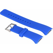 Markacase Gear Fit 2 R360-R365 Pro Için Adaptörlü Silikon Kordon Koyu Mavi