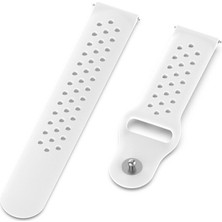 Markacase Galaxy Active 2 44 mm Için Delikli Silikon Kordon Beyaz
