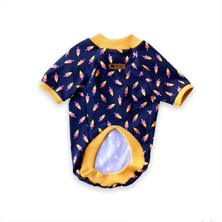 Luli Pet Dondurma Desenli Kedi Köpek T-Shirt