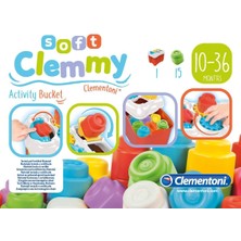 Clementoni 17171 Soft Clemmy - Yumuşak Blok Bultak Kovası - 15 Parça 6-36 Ay