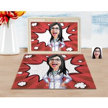 BK Kişiye Özel Kadın Doktor Karikatürlü 1000 Parça Profesyonel Puzzle-1