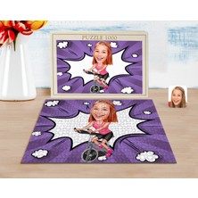 BK Kişiye Özel Kadın Fitness Sporcusu Karikatürlü 1000 Parça Profesyonel Puzzle-1