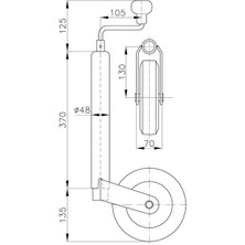 Winterhoff 48MM 150KG Römork/karavan Destek Tekeri